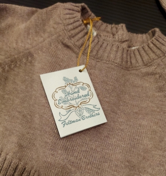 NWT Feltman Brothers Knit Dress & Matching Hat ~ sz 12 mo - Picture 3 of 7